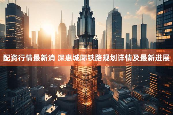 配资行情最新消 深惠城际铁路规划详情及最新进展